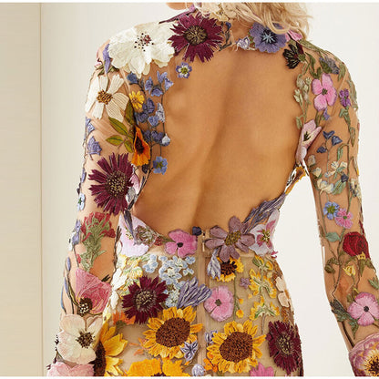 Jurk met Bloemen Elegante Zomerjurk Vrouwen