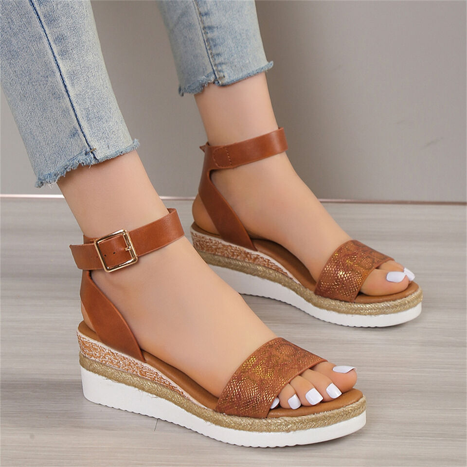 Damessandalen Slangenleer Zomer Sandalen voor Dames