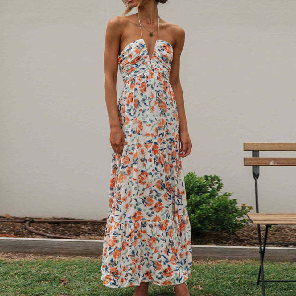 Bloemige Maxi Jurk voor Vrouwen Zomerjurk Lange Jurk