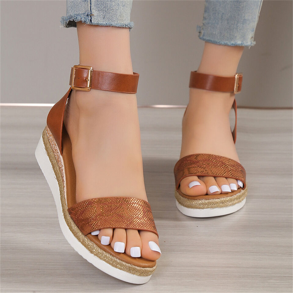 Damessandalen Slangenleer Zomer Sandalen voor Dames