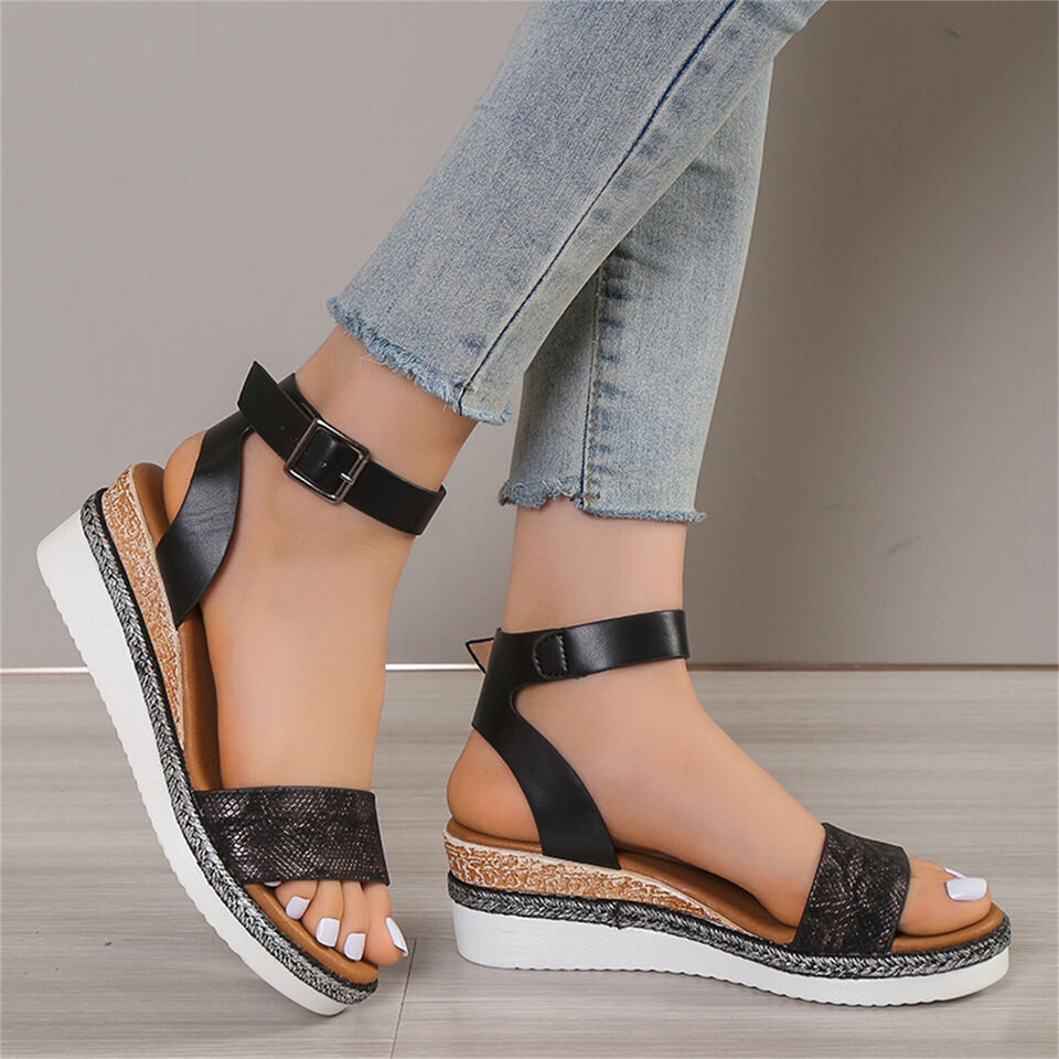 Damessandalen Slangenleer Zomer Sandalen voor Dames