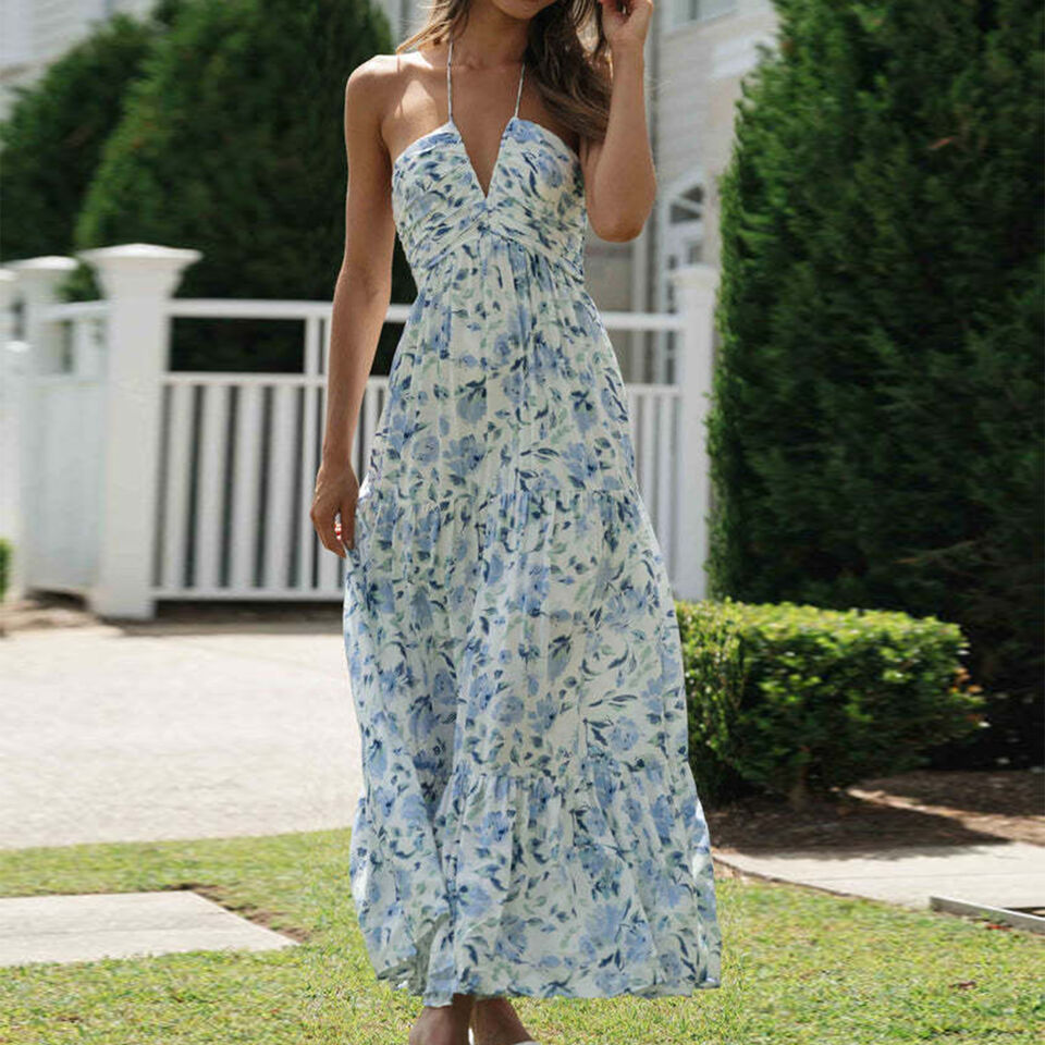Bloemige Maxi Jurk voor Vrouwen Zomerjurk Lange Jurk - Mode Vibes