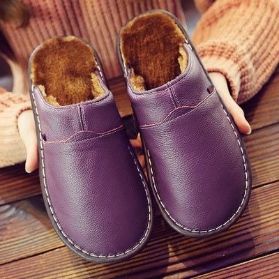 Leren Herenpantoffels Waterdicht en Warm