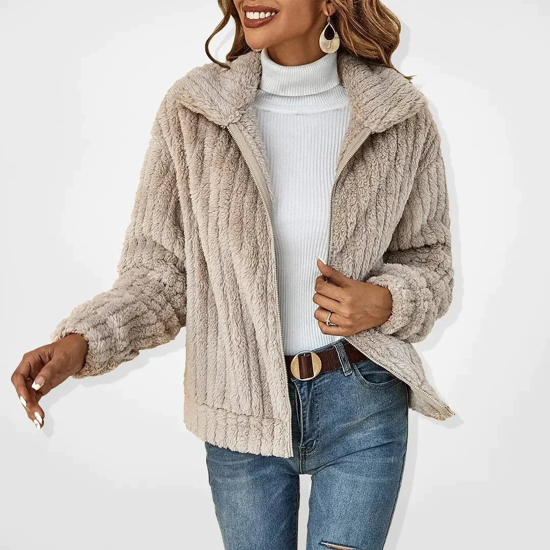 Teddyjas Kort Zacht Warm met Ritssluiting Casual - Mode Vibes