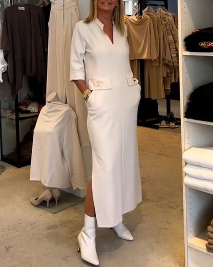 Elegante Jurk voor Vrouw Vlakke Buik - Mode Vibes