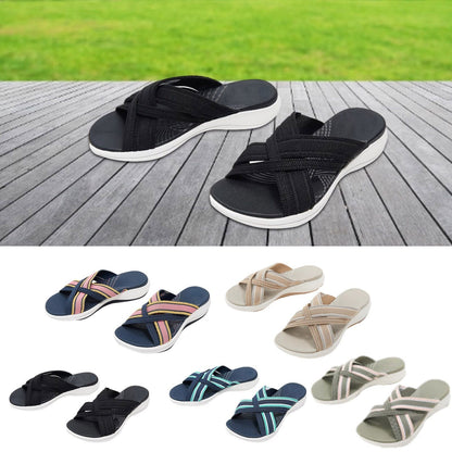Gekruiste elastische orthopedische sandalen