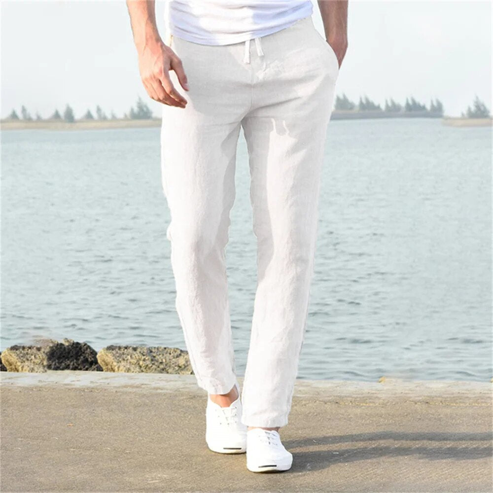 Sander | Heren casual broek in de kleur Wit voor heren in stijl ideaal voor de winter