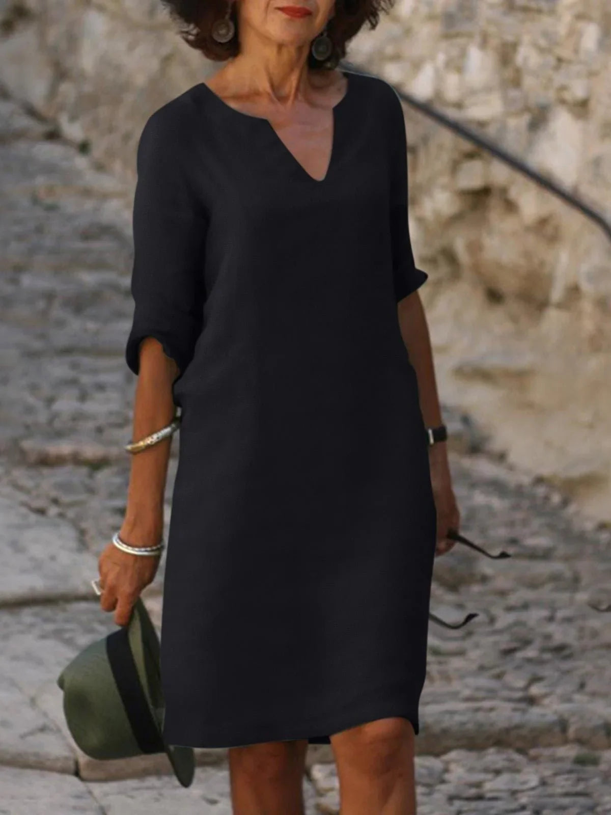 Saoirse - Vestito con scollo a V che copre la pancia - Altare Milano