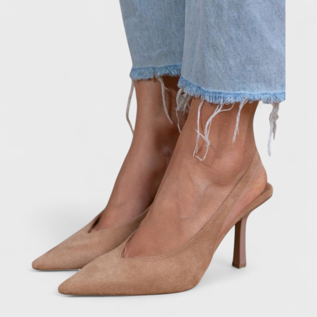 Dames Slingback Schoen Elegant Open Hak