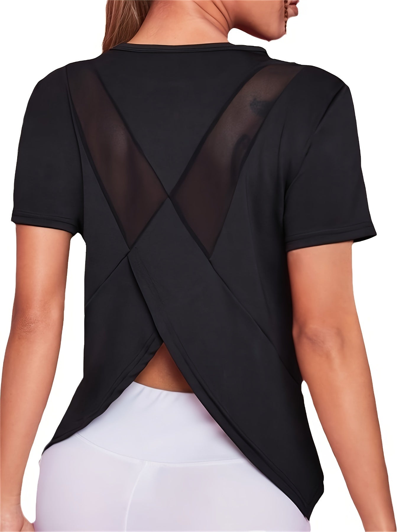 Dames Sportt-shirt Sneldrogend Korte Mouwen Mesh - Mode Vibes