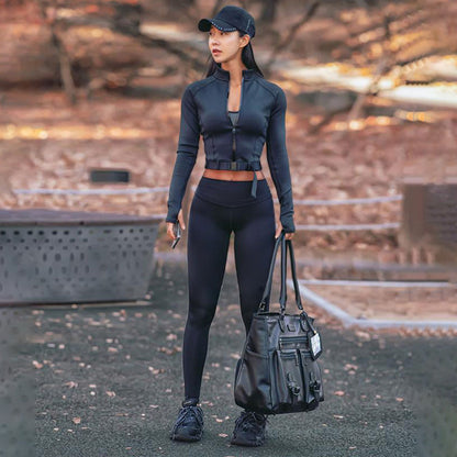 Vrouwelijke Gymwear Set Sportief en Comfortabel - Mode Vibes