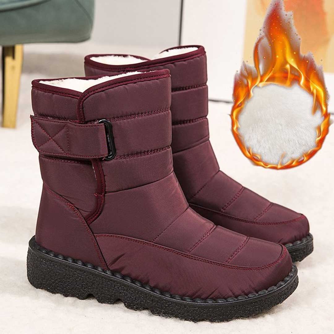Nordelle – Waterdichte Dames Sneeuwlaarzen met Antislip Zool en Warme Voering