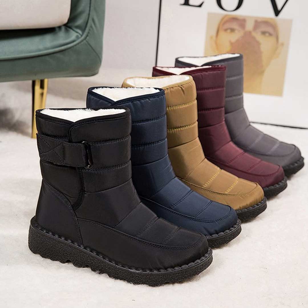 Nordelle – Waterdichte Dames Sneeuwlaarzen met Antislip Zool en Warme Voering