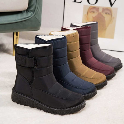 Nordelle – Waterdichte Dames Sneeuwlaarzen met Antislip Zool en Warme Voering