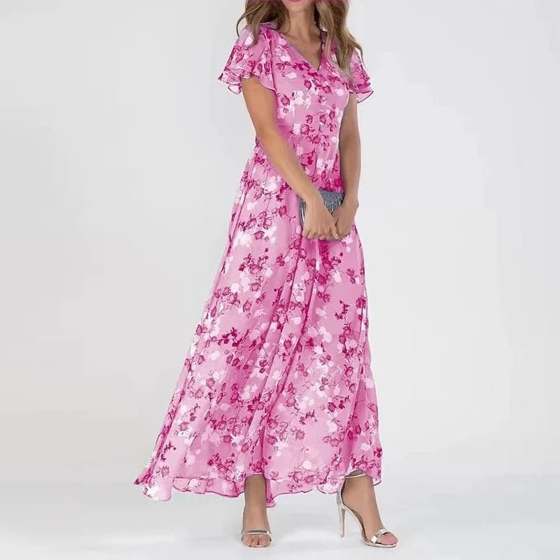 Elegante Maxi Jurk met Lange Mouwen