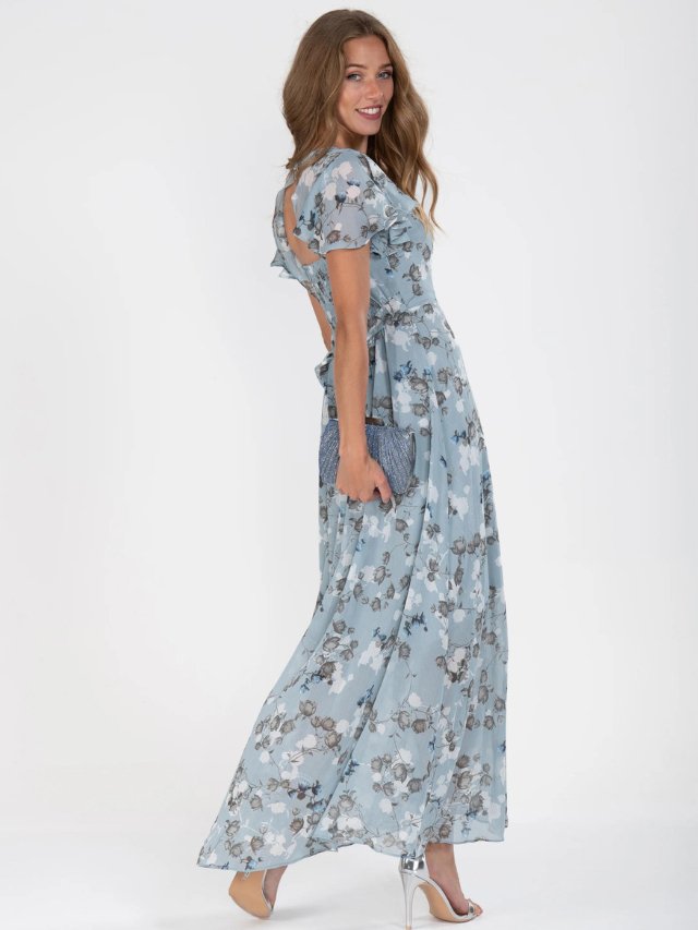 Elegante Maxi Jurk met Lange Mouwen