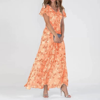 Elegante Maxi Jurk met Lange Mouwen