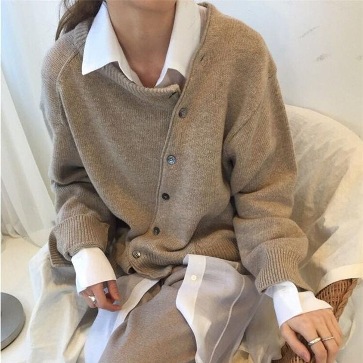 Vrouwen Jas Knoopsluiting Elegant Design