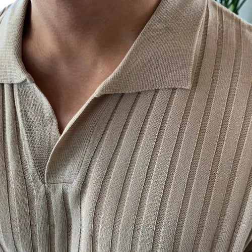 Mannen Poloshirt Korte Mouwen Geribd Casuel Stijl