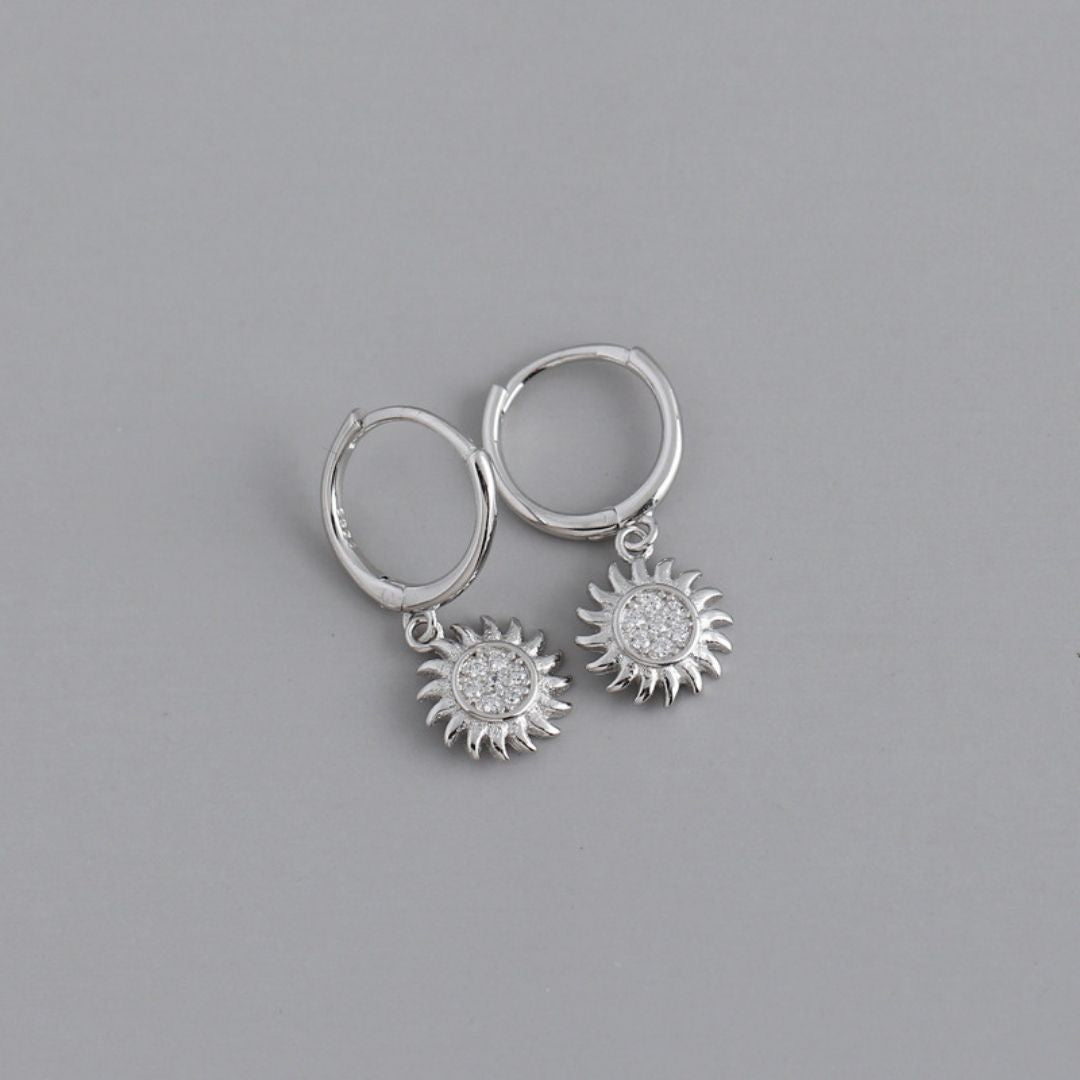 Zon Oorbellen voor Dames Gouden Stijlvol Design