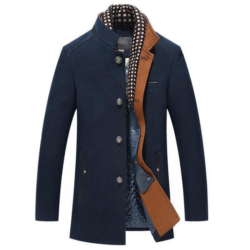 Cashmere Sjaaljas voor Heren Met Afneembare Sjaal - Mode Vibes