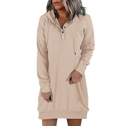 Dames Hoodie Lange Mouw Minimalistisch Design