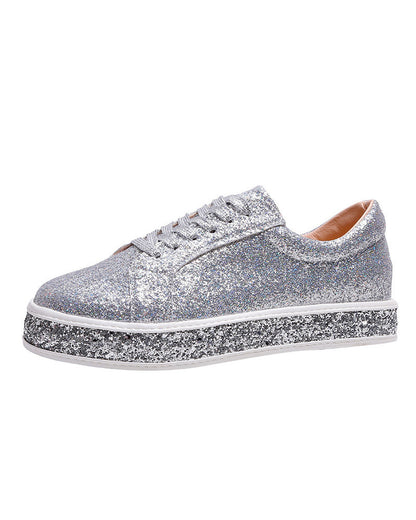 Glitter Dames Sneakers Plateau Sienna Stijlvol