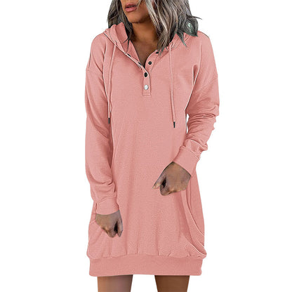 Dames Hoodie Lange Mouw Minimalistisch Design