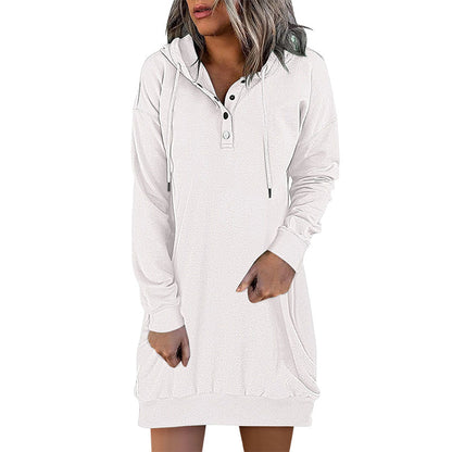 Dames Hoodie Lange Mouw Minimalistisch Design