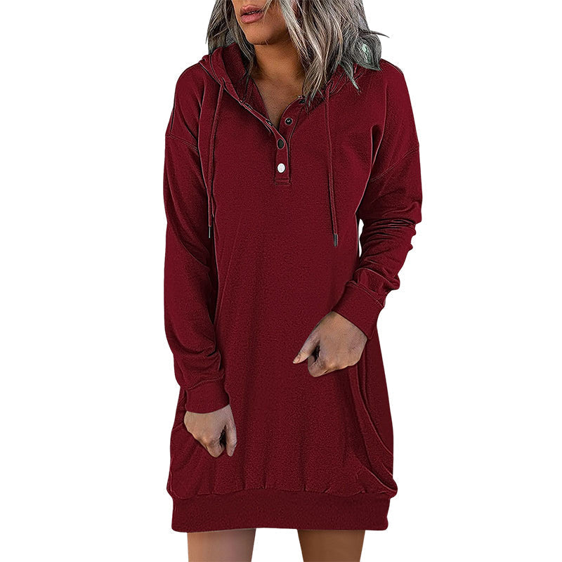 Dames Hoodie Lange Mouw Minimalistisch Design
