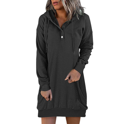 Dames Hoodie Lange Mouw Minimalistisch Design