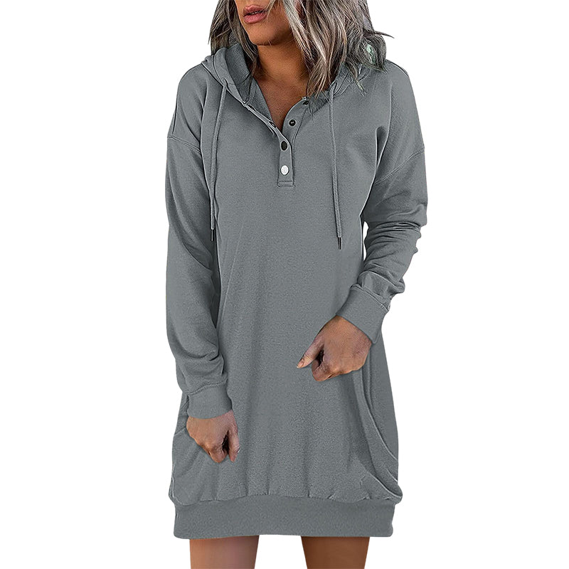 Dames Hoodie Lange Mouw Minimalistisch Design