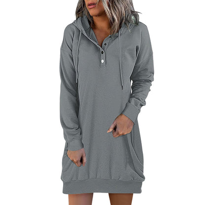 Dames Hoodie Lange Mouw Minimalistisch Design