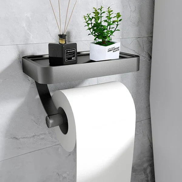Wandtoiletrolhouder met Opbergplankje