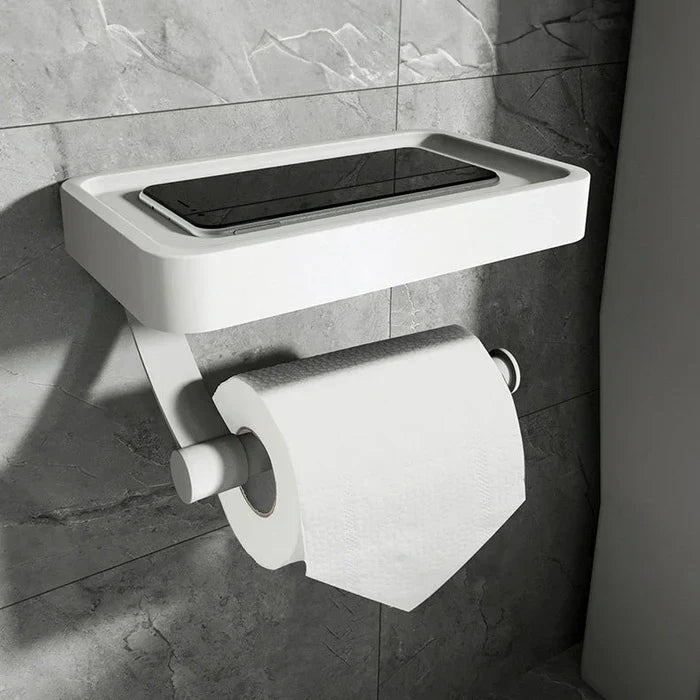 Wandtoiletrolhouder met Opbergplankje