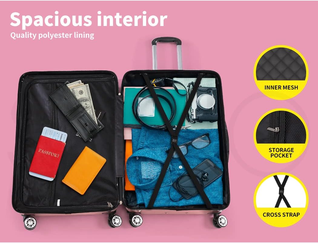 Handbagagekoffer Hardshell met Slot en Spinnerwielen Rosemont
