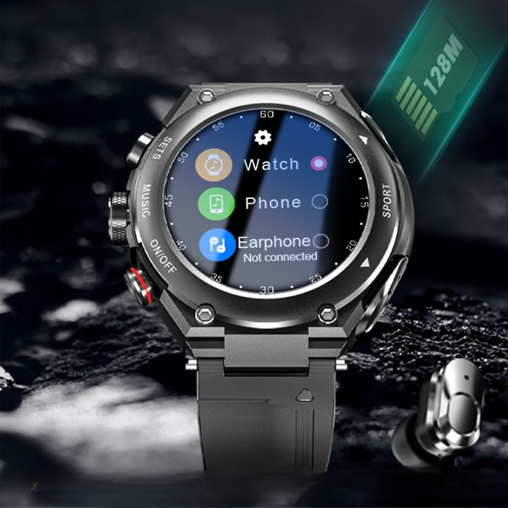 Smartwatch met Oordoppen Draadloos AlphaX