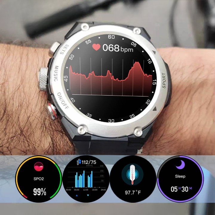 Smartwatch met Oordoppen Draadloos AlphaX