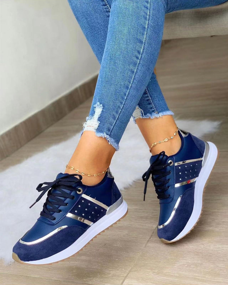 Kleurrijke Blokhoge Sneakers - Mode Vibes