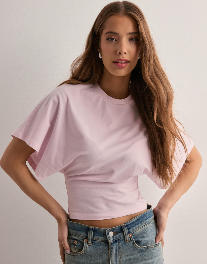 Vrouwelijke T-shirt Breed Mouw Comfortabele Stof
