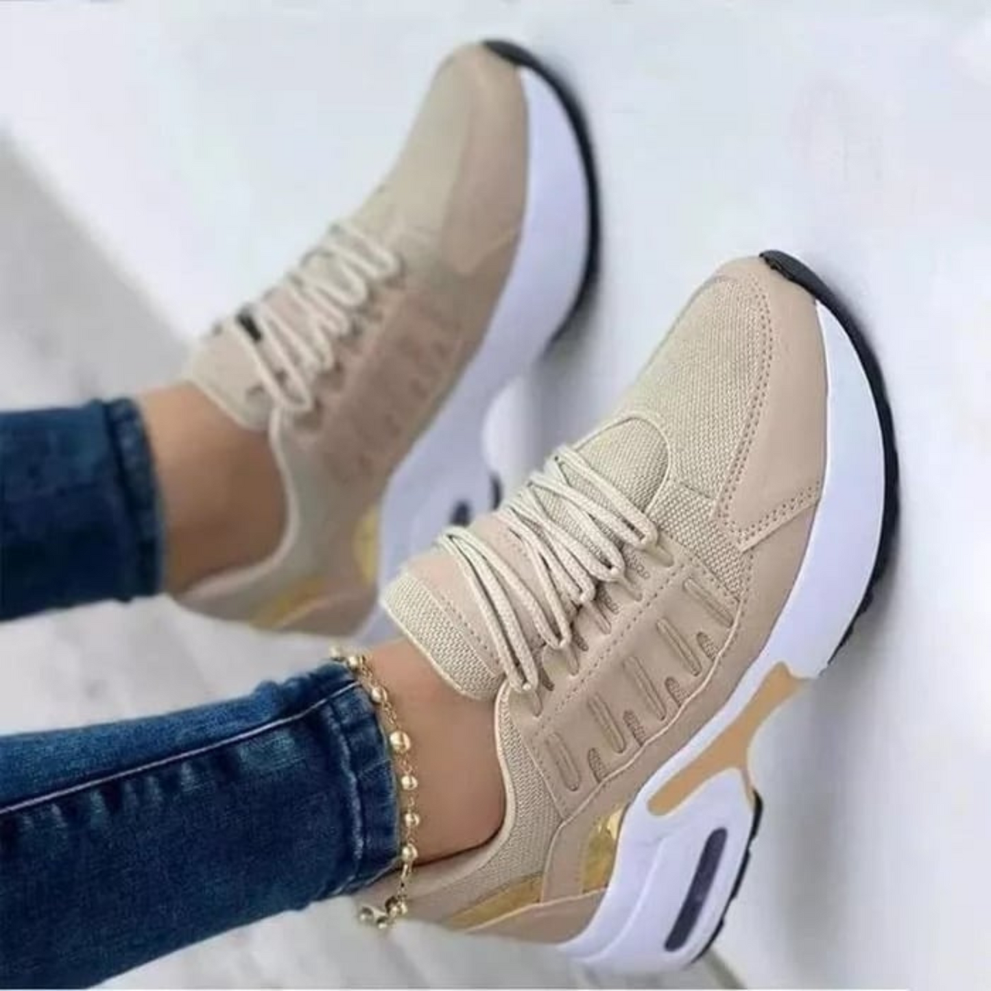 Sophie | Comfortabele dames sneakers met comfortabele zool in de kleur Bruin voor dames in stijl geschikt voor alle seizoenen.