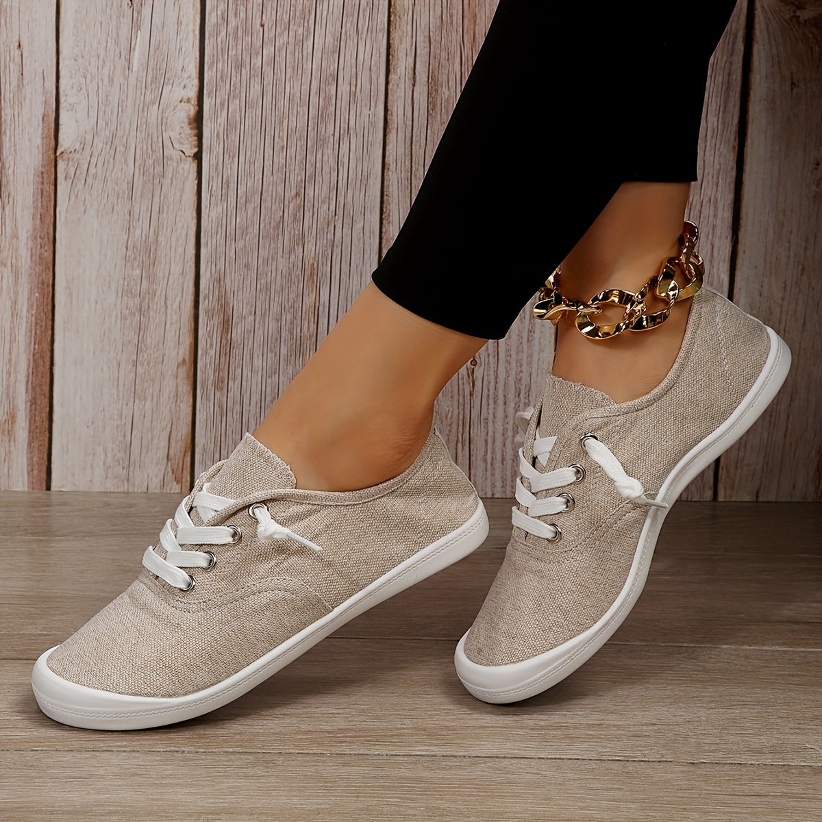 Dames Sneakers Effen Casual Stijl Comfortabel - Mode Vibes