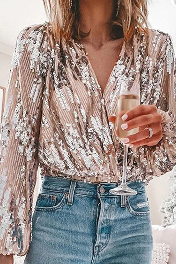 Vrouwelijke Blouse Elegante Glamour Stijl - Mode Vibes