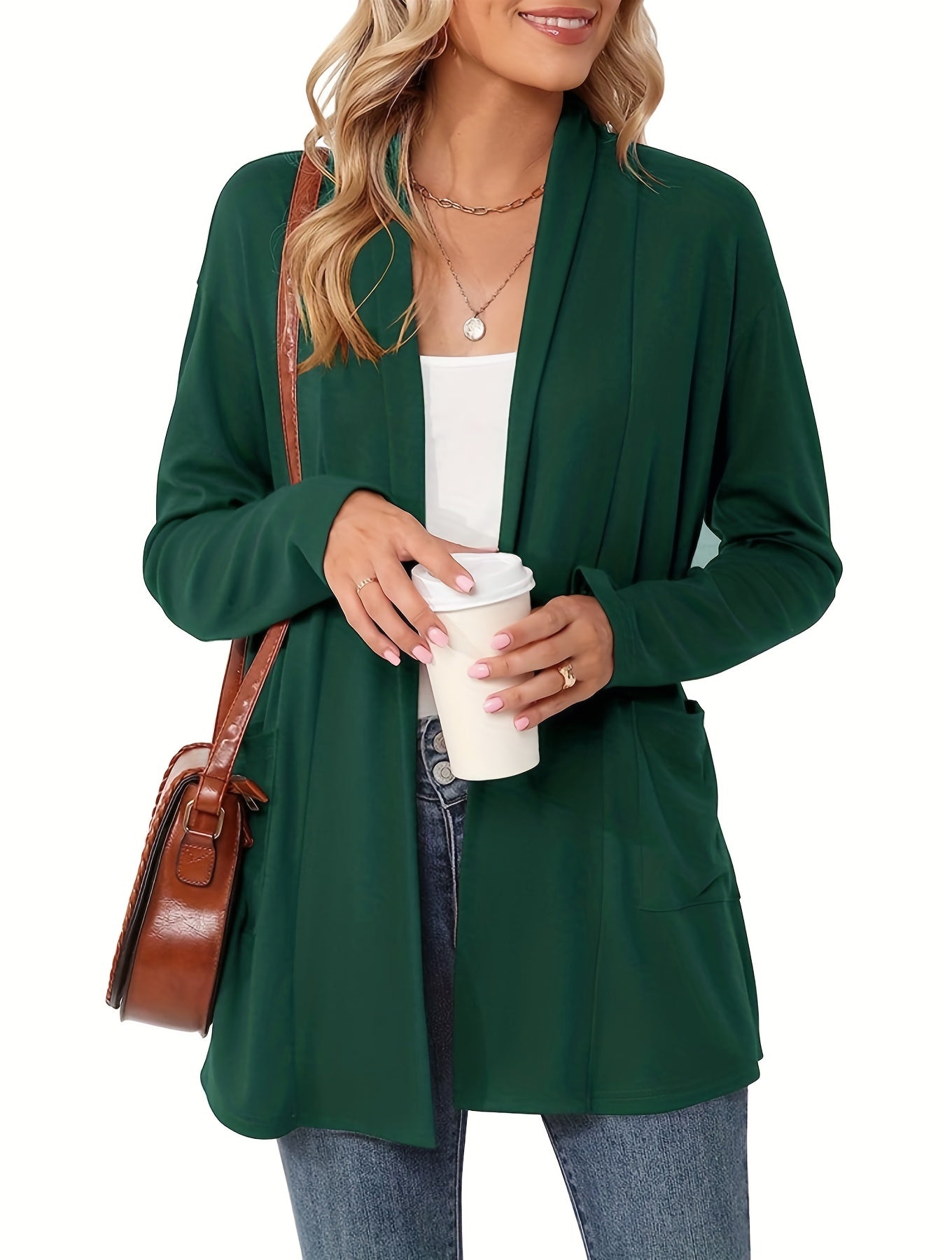 Vest met Lange Mouwen Stevig Gebreid Casual Design - Mode Vibes