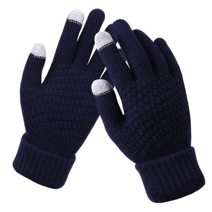 Sophie | Stijlvolle en functionele gebreide handschoenen in de kleur Donkerblauw voor dames in stijl ideaal voor de winter