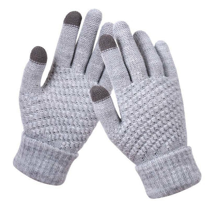 Sophie | Stijlvolle en functionele gebreide handschoenen in de kleur Grijs voor dames in stijl ideaal voor de winter
