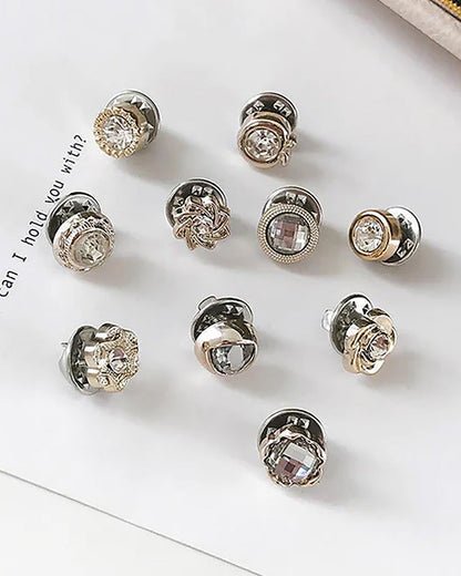 Sophie | Vaste anti-expositie spelden (10 stuks/set) in de kleur Diamant voor dames in stijl geschikt voor alle seizoenen.
