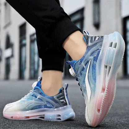 Herensneakers met Kleurverloop Effect Zwart Wit