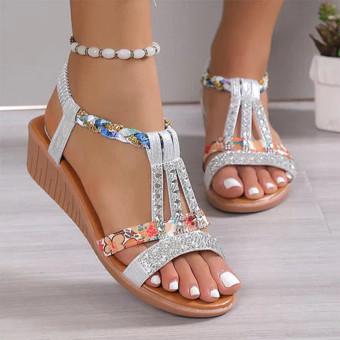 Sandalen met Bergkristallen Glamour Design