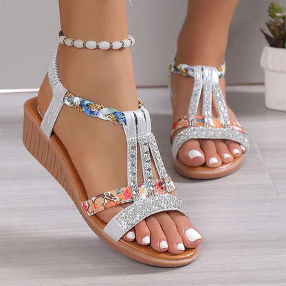 Sandalen met Bergkristallen Glamour Design